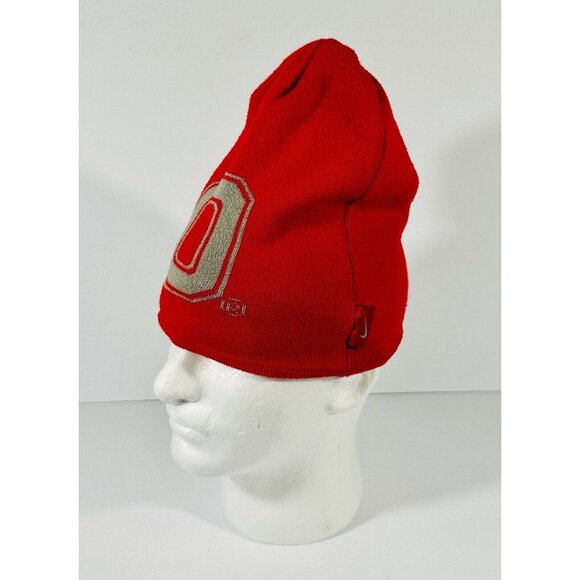 Nike Ohio State Buckeyes Toboggan Beanie Winter Ski Hat Red Columbus Adult - Picture 6 of 11